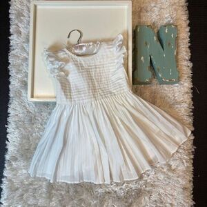 Jacadi‎ Paris White A-Line 100% Cotton Dress Size 2A